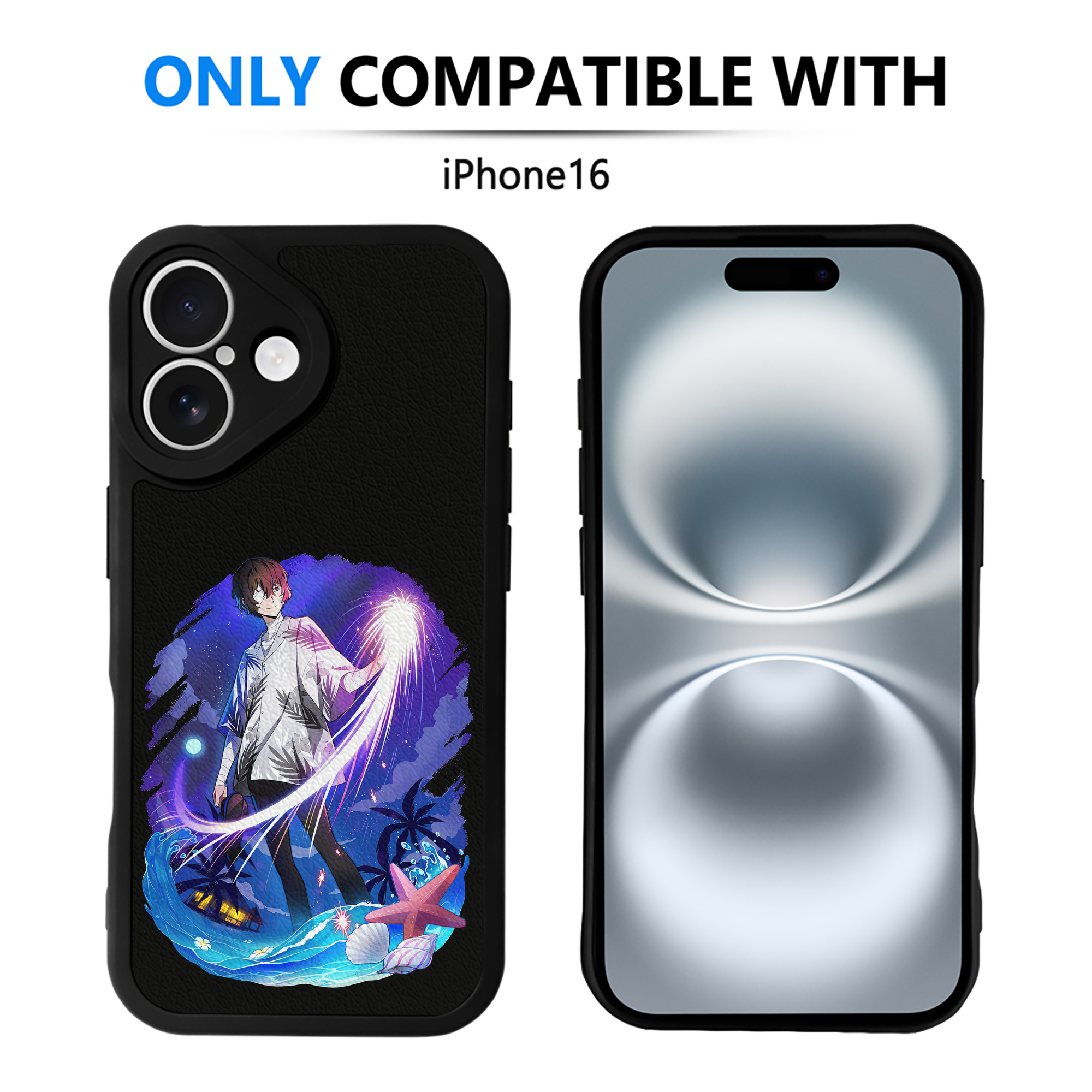 （画像用） 文豪ストレイドッグス Bungo Stray Dogs 【iPhone 16シリーズ対応】シリコンスマホケース（レザー調） 材質：シリコン